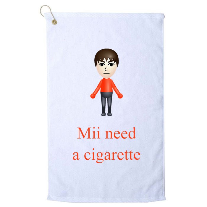 Mii Need A Cigarette Golf Towel