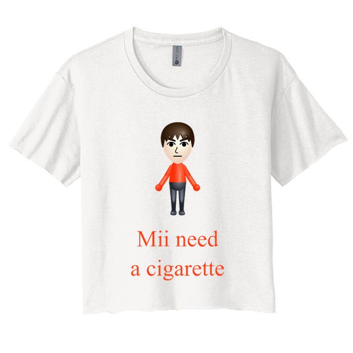 Mii Need A Cigarette Crop Top