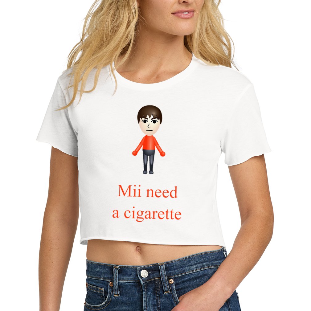 Mii Need A Cigarette Crop Top