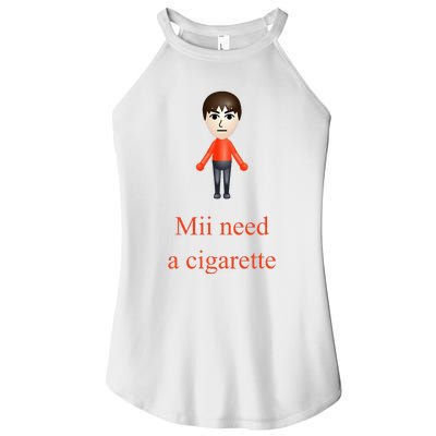 Mii Need A Cigarette Women’s Perfect Tri Rocker Tank