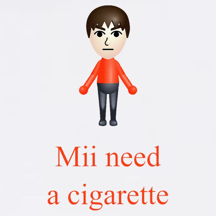 Mii Need A Cigarette Short Acrylic Beanie