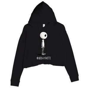 Mii Need A Cigarette Crop Fleece Hoodie