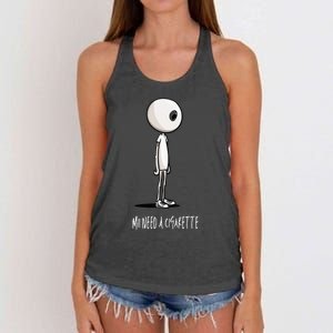 Mii Need A Cigarette Women's Knotted Racerback Tank