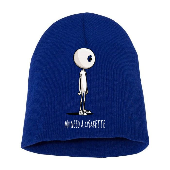 Mii Need A Cigarette Short Acrylic Beanie