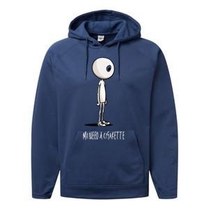 Mii Need A Cigarette Performance Fleece Hoodie