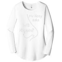 Mr Nosy Asks Wa Happin Question Humorous Silly What  Women's Perfect Tri Tunic Long Sleeve Shirt