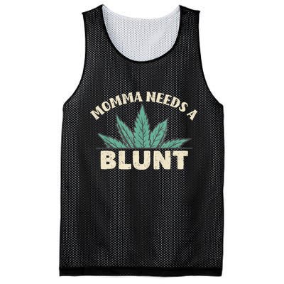 Momma Needs A Blunt Stoner Mom Cannabis Weed Smoker Gift Mesh Reversible Basketball Jersey Tank