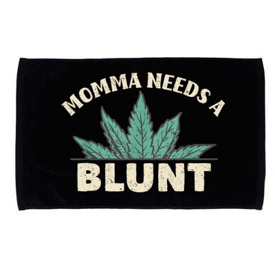 Momma Needs A Blunt Stoner Mom Cannabis Weed Smoker Gift Microfiber Hand Towel