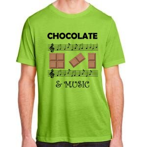 Music Notes And Chocolate Funny Saying Musician Gift Adult ChromaSoft Performance T-Shirt