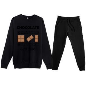 Music Notes And Chocolate Funny Saying Musician Gift Premium Crewneck Sweatsuit Set