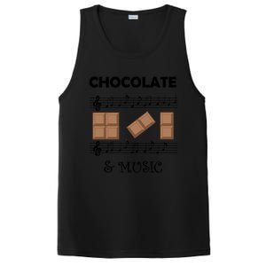 Music Notes And Chocolate Funny Saying Musician Gift PosiCharge Competitor Tank