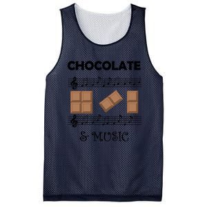 Music Notes And Chocolate Funny Saying Musician Gift Mesh Reversible Basketball Jersey Tank