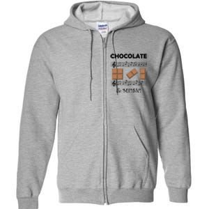 Music Notes And Chocolate Funny Saying Musician Gift Full Zip Hoodie