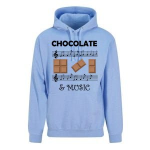 Music Notes And Chocolate Funny Saying Musician Gift Unisex Surf Hoodie