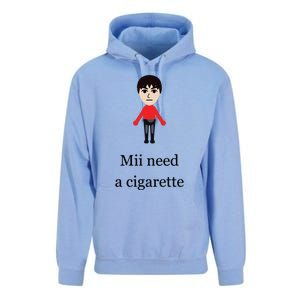 Mii Need A Cigarette Funny Wii Unisex Surf Hoodie