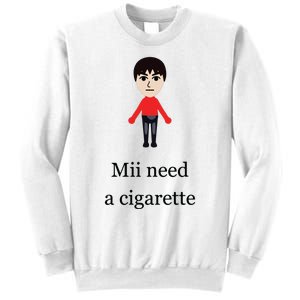 Mii Need A Cigarette Funny Wii Sweatshirt