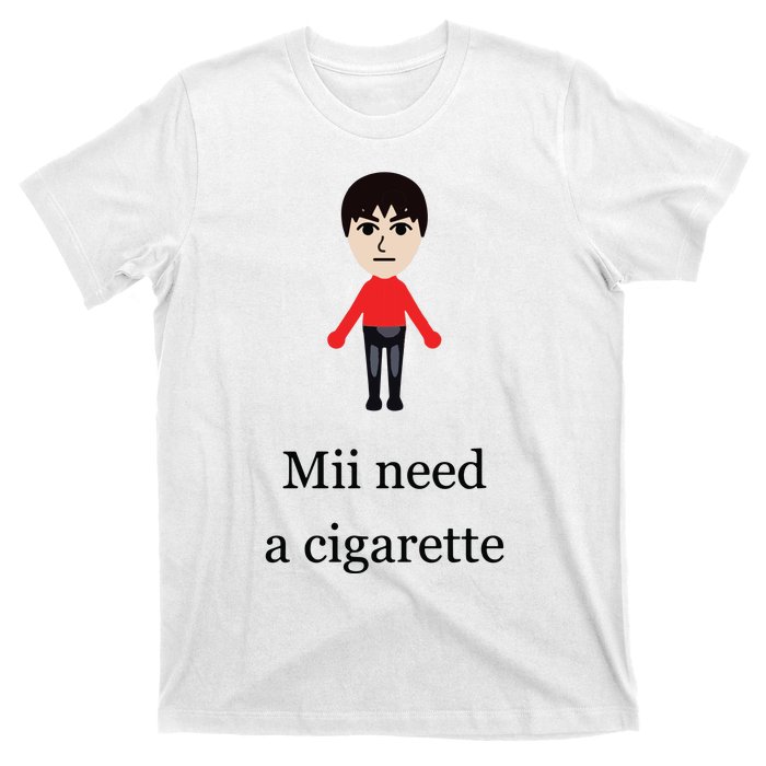 Mii Need A Cigarette Funny Wii T-Shirt