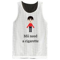 Mii Need A Cigarette Funny Wii Mesh Reversible Basketball Jersey Tank