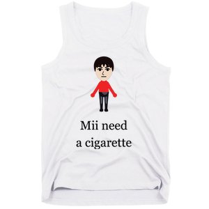 Mii Need A Cigarette Funny Wii Tank Top