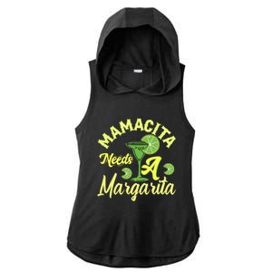 Mamacita Needs A Margarita Ladies PosiCharge Tri-Blend Wicking Draft Hoodie Tank