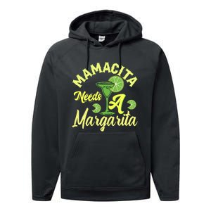 Mamacita Needs A Margarita Performance Fleece Hoodie