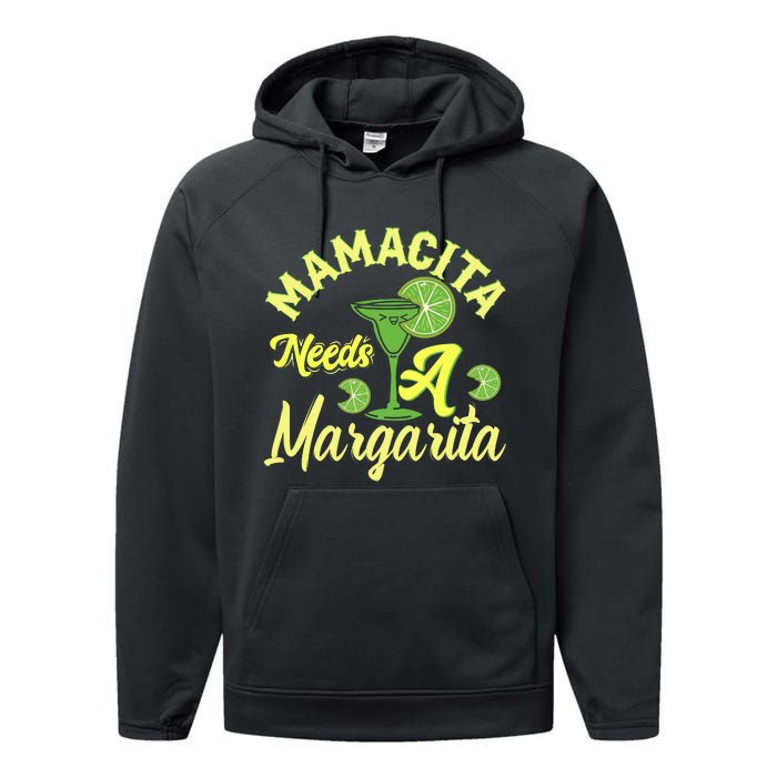 Mamacita Needs A Margarita Performance Fleece Hoodie