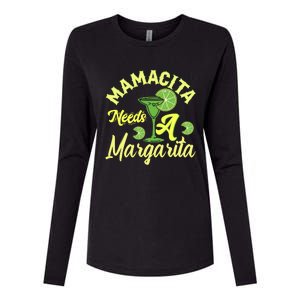 Mamacita Needs A Margarita Womens Cotton Relaxed Long Sleeve T-Shirt