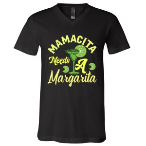 Mamacita Needs A Margarita V-Neck T-Shirt