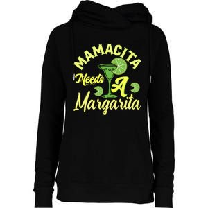 Mamacita Needs A Margarita Womens Funnel Neck Pullover Hood