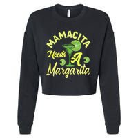 Mamacita Needs A Margarita Cropped Pullover Crew