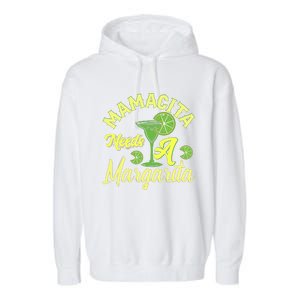 Mamacita Needs A Margarita Garment-Dyed Fleece Hoodie