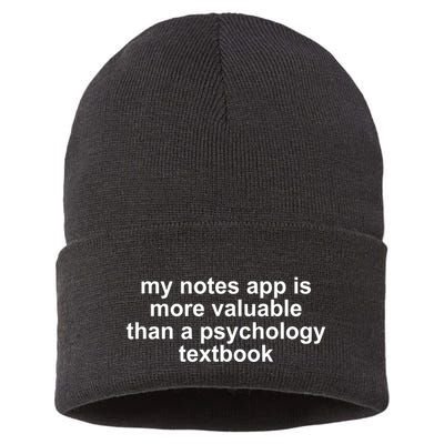 My Notes App Is More Valuable Than A Psychology Textbook Sustainable Knit Beanie