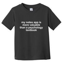 My Notes App Is More Valuable Than A Psychology Textbook Toddler T-Shirt