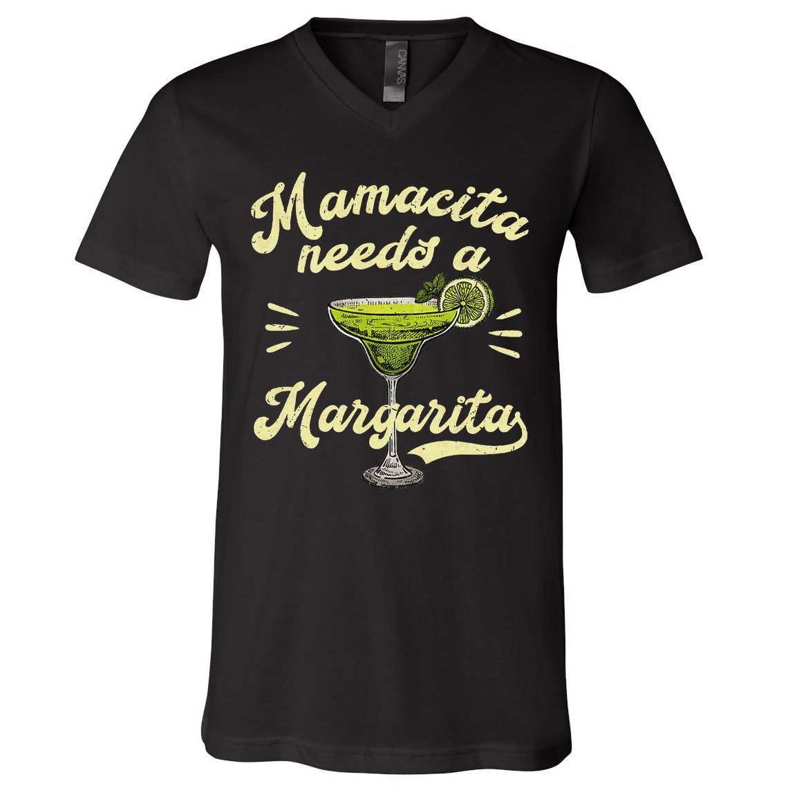 Mamacita Needs A Margarita Funny Mother's Day V-Neck T-Shirt