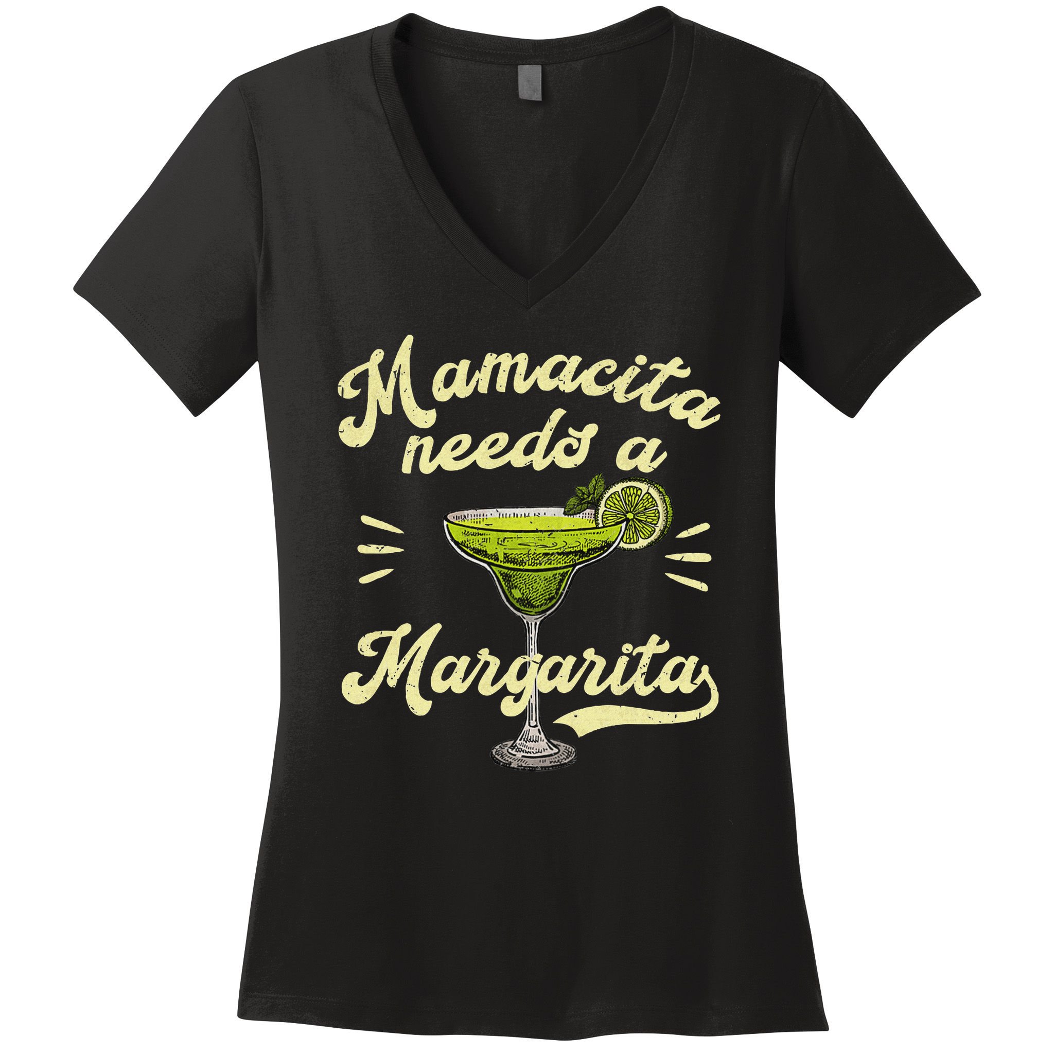 Mamacita Needs A Margarita Funny Mother's Day Women's V-Neck T-Shirt