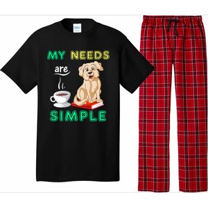 My Needs Are Golden Retriver Coffee And Reading Pajama Set