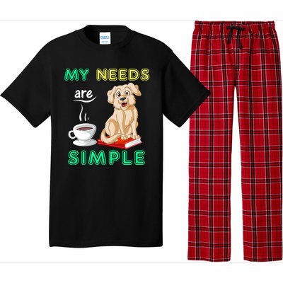 My Needs Are Golden Retriver Coffee And Reading Pajama Set