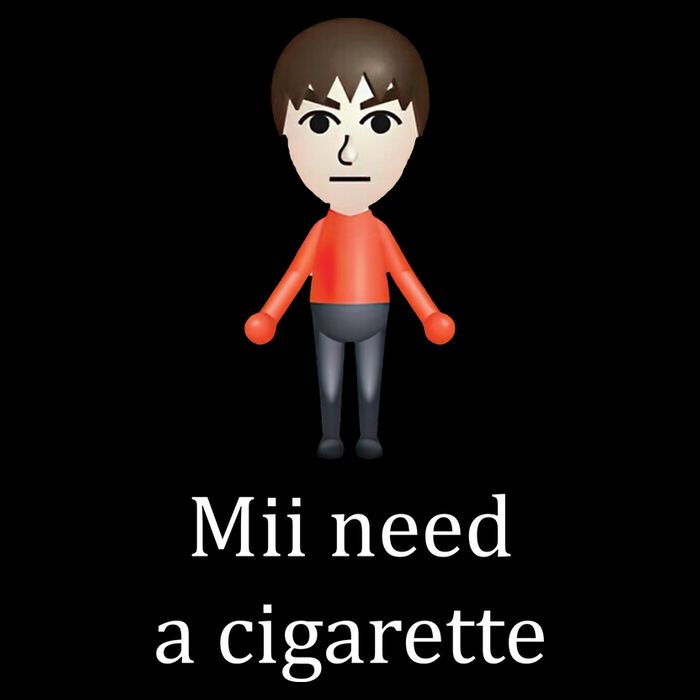 Mii Need A Cigarette Funny Pom Pom 12in Knit Beanie