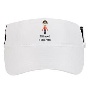 Mii Need A Cigarette Funny Adult Drive Performance Visor