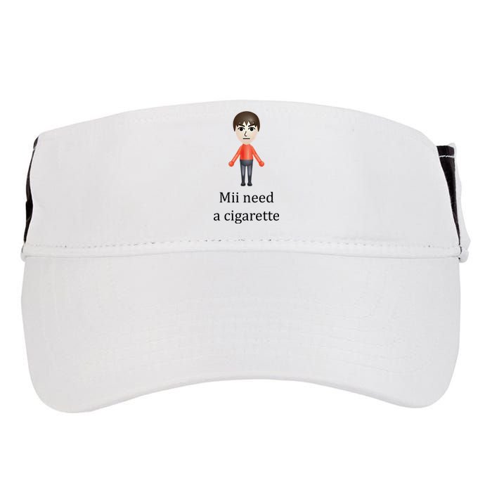 Mii Need A Cigarette Funny Adult Drive Performance Visor