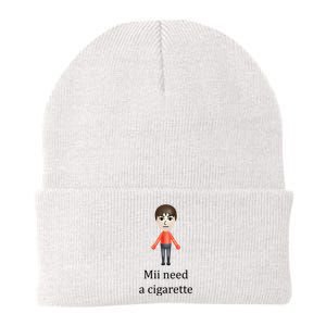 Mii Need A Cigarette Funny Knit Cap Winter Beanie