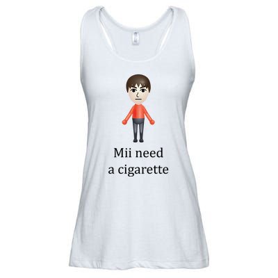 Mii Need A Cigarette Funny Ladies Essential Flowy Tank