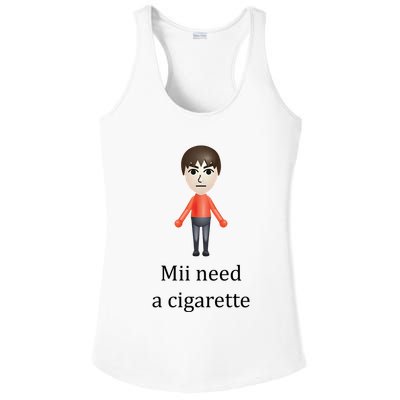 Mii Need A Cigarette Funny Ladies PosiCharge Competitor Racerback Tank