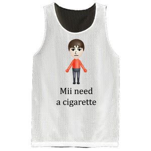 Mii Need A Cigarette Funny Mesh Reversible Basketball Jersey Tank