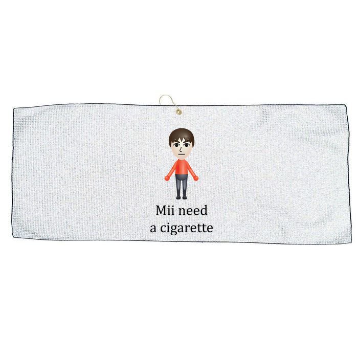 Mii Need A Cigarette Funny Large Microfiber Waffle Golf Towel