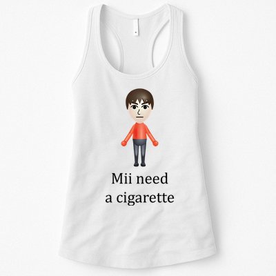 Mii Need A Cigarette Funny Womens Tank Top