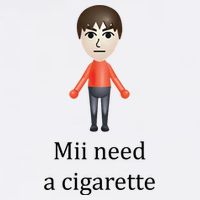 Mii Need A Cigarette Funny Women's V-Neck T-Shirt