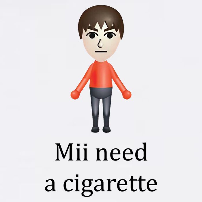 Mii Need A Cigarette Funny Women's V-Neck T-Shirt