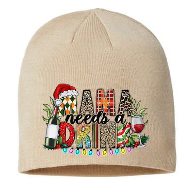 Mama Needs A Drink Christmas Matching Family Alcohol Lover Sustainable Beanie