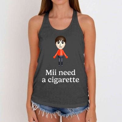 Mii Need A Cigarette Women's Knotted Racerback Tank